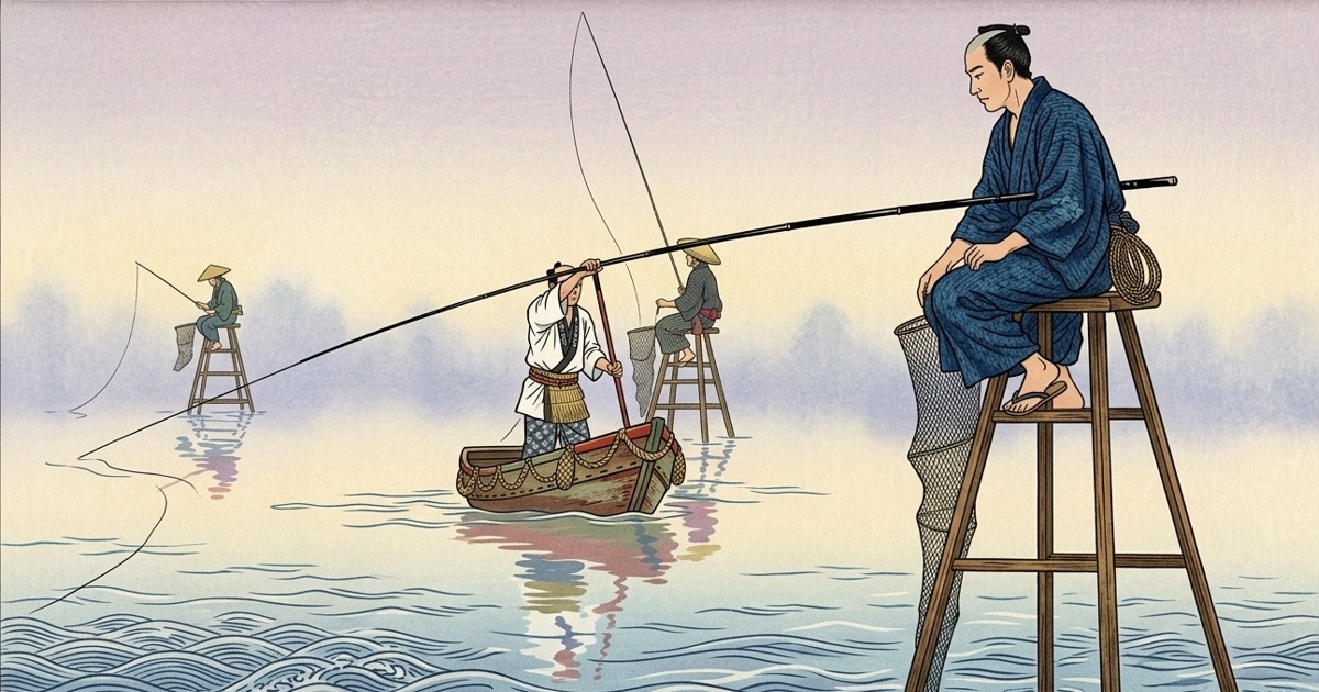 江戸時代、武士はキスを釣っていた｜脚立釣りと釣り文化の話