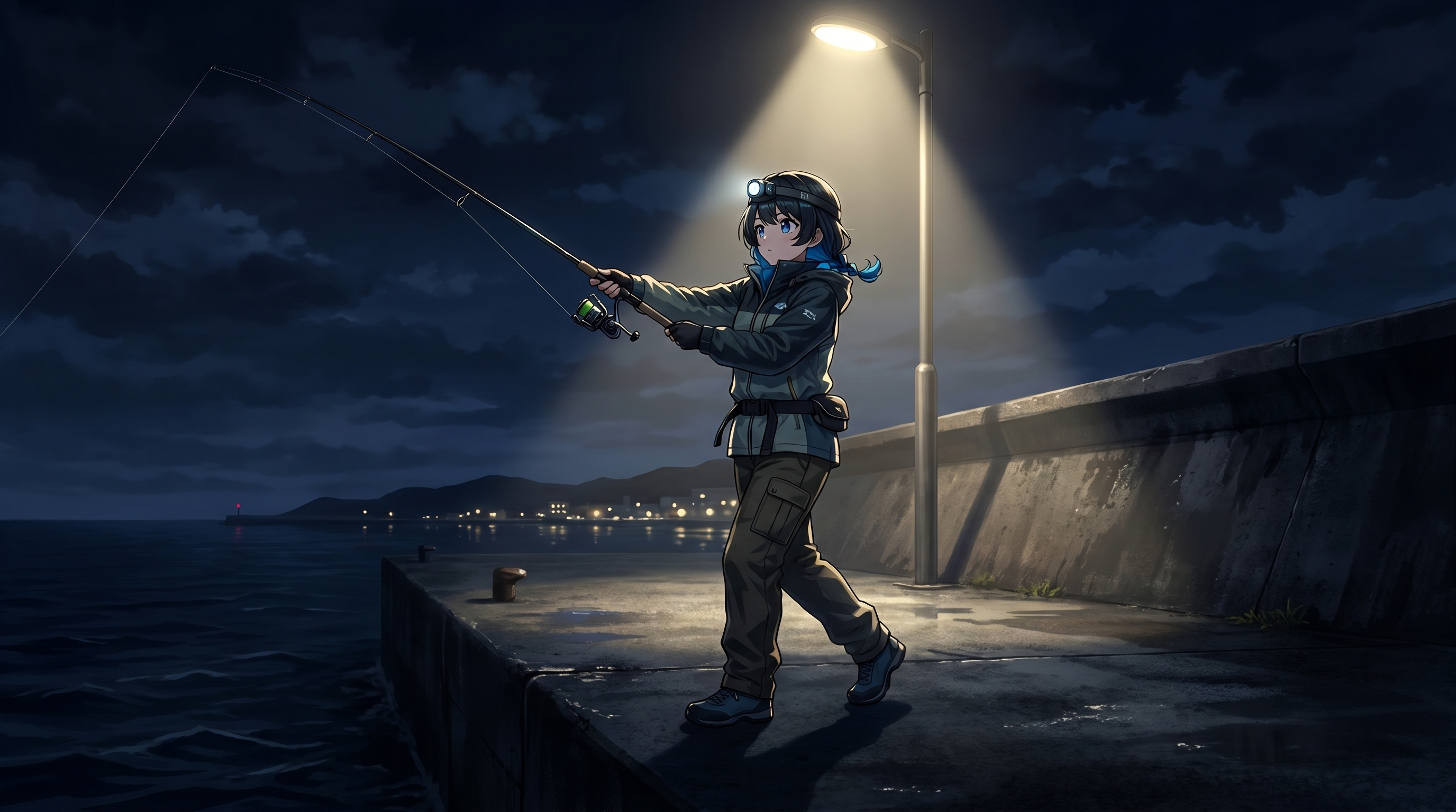 夜釣り