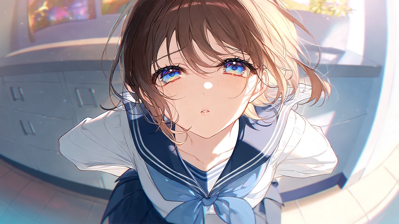 キスをねだる女子高生